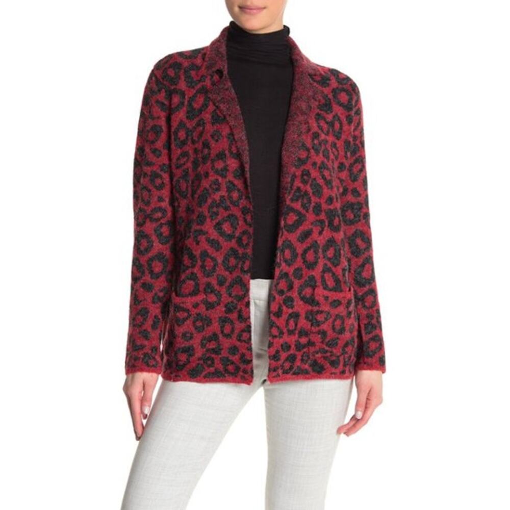 Joseph A Leopard Print Open Front Cardigan NWT Re… - image 2